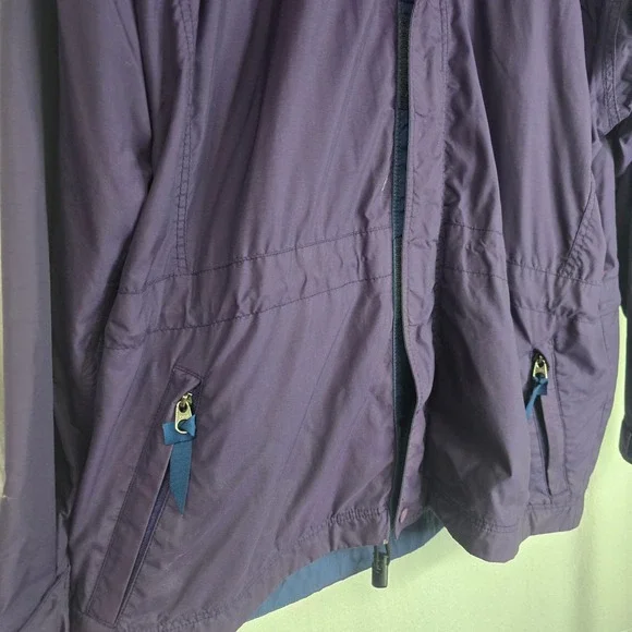 Patagonia Vintage Rain Jacket Women S Purple Nylon Gorpcore Hooded Windbreaker - Picture 7 of 7